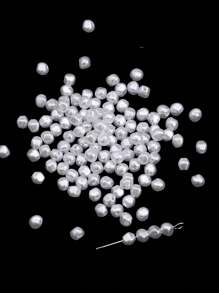 beadia 30 件小尺寸 ABS 不对称仿珍珠和几何珠子适用于制作珠宝和间隔项链、手链和耳环配件