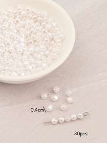 beadia 30 件小尺寸 ABS 不对称仿珍珠和几何珠子适用于制作珠宝和间隔项链、手链和耳环配件