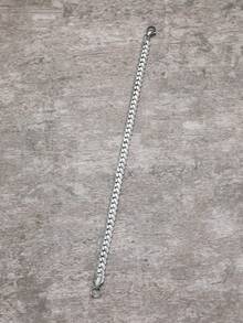 Men Letter Detail Bracelet - Silver - View 2