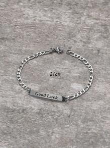 Letter Detail Bracelet - Silver - View 3