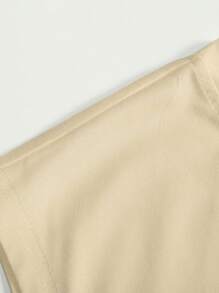 Manfinity Homme 男士標語圖案背心上衣 - 卡其色 - 查看 3