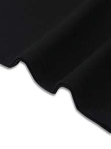 Manfinity Homme 男士字母圖案弧形下擺T恤 - 黑色 - 查看 4