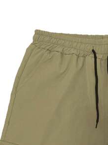 Manfinity EMRG Men Flap Pocket Side Cargo Pants - Khaki - View 4