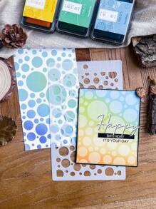 1 Vòng Rỗng Trắng Vẽ Stencil, Đơn Giản Đa Năng Tranh Bản Mẫu Để Vẽ, Thủ Công DIY - trắng - Xem 1