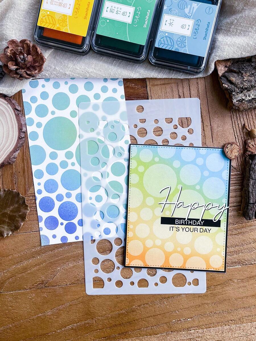 1 Vòng Rỗng Trắng Vẽ Stencil, Đơn Giản Đa Năng Tranh Bản Mẫu Để Vẽ, Thủ Công DIY - trắng - Xem 1