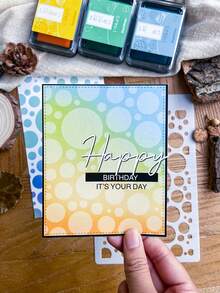 1 Vòng Rỗng Trắng Vẽ Stencil, Đơn Giản Đa Năng Tranh Bản Mẫu Để Vẽ, Thủ Công DIY - trắng - Xem 3