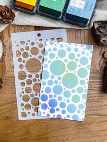 1 Vòng Rỗng Trắng Vẽ Stencil, Đơn Giản Đa Năng Tranh Bản Mẫu Để Vẽ, Thủ Công DIY - trắng - Xem 4