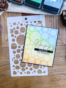 1 Vòng Rỗng Trắng Vẽ Stencil, Đơn Giản Đa Năng Tranh Bản Mẫu Để Vẽ, Thủ Công DIY - trắng - Xem 5