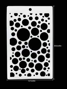 1 Vòng Rỗng Trắng Vẽ Stencil, Đơn Giản Đa Năng Tranh Bản Mẫu Để Vẽ, Thủ Công DIY - trắng - Xem 6