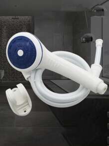 1pc PVC Shower Head, Pressurized Handheld Shower Sprinkler For Bathroom - White - View 1