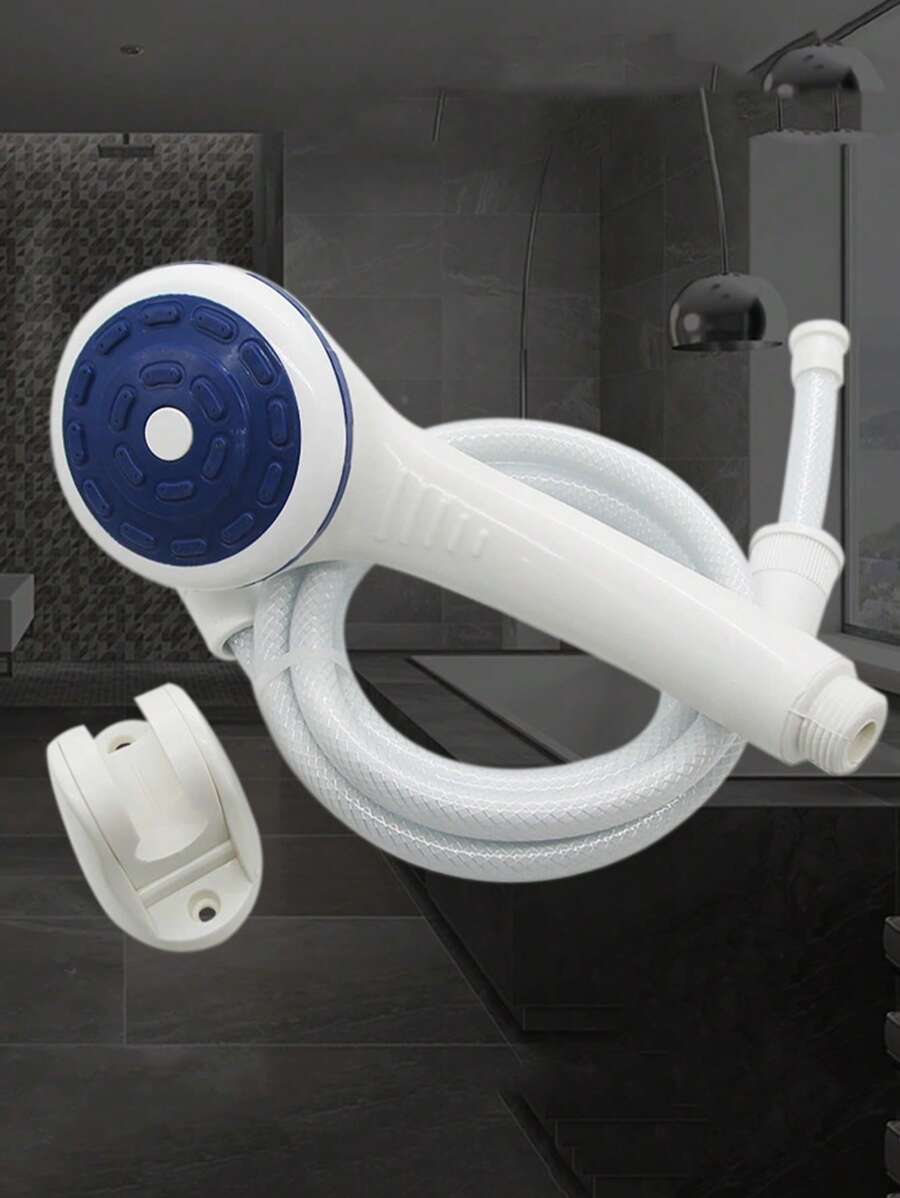 1pc PVC Shower Head, Pressurized Handheld Shower Sprinkler For Bathroom - White - View 1