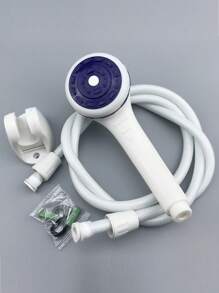 1pc PVC Shower Head, Pressurized Handheld Shower Sprinkler For Bathroom - White - View 2