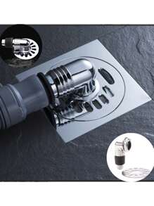 1pc Thoát sàn bằng thép không gỉ - Bạc - Xem 1