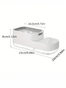 1 pieza Dispensador de jabón de plástico multifuncional - Negro - Ver 3