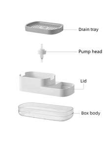 1 pieza Dispensador de jabón de plástico multifuncional - Negro - Ver 6