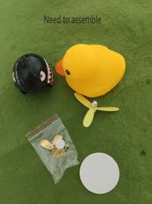 1入組橡膠裝飾品卡通可愛鴨形家居裝飾工藝品 - 彩色 - 查看 2