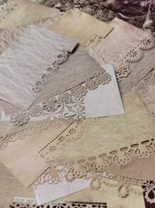 20張/包花鏤空材料紙用於DIY工藝複古多用途裝飾牛皮紙手帳 - 彩色 - 查看 2