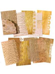 20張/包花鏤空材料紙用於DIY工藝複古多用途裝飾牛皮紙手帳 - 彩色 - 查看 5