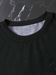 Manfinity LEGND Men Floral Print Tee - Black - View 5