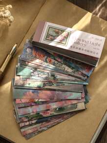Mrpaper Bộ 50 Tranh Sơn Dầu Thiết Kế Họa Tiết Hoa Nhãn Dán Các Loại, Nhãn Dán Trang Trí Đa Năng Sáng Tạo Cho Thủ Công DIY, Tài Khoản Cầm Tay - Nhiều màu - Xem 1