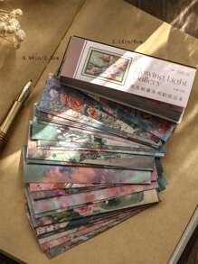 Mrpaper Bộ 50 Tranh Sơn Dầu Thiết Kế Họa Tiết Hoa Nhãn Dán Các Loại, Nhãn Dán Trang Trí Đa Năng Sáng Tạo Cho Thủ Công DIY, Tài Khoản Cầm Tay - Nhiều màu - Xem 2