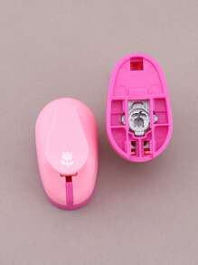 1 pieza Dispositivo de grabación en relieve con diseño de flor mini realce creativo portátil para DIY cortando papel - Rosa - Ver 6