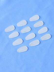 12入組女士極簡休閒鼻子墊適用於日常生活 - 白色 - 查看 1