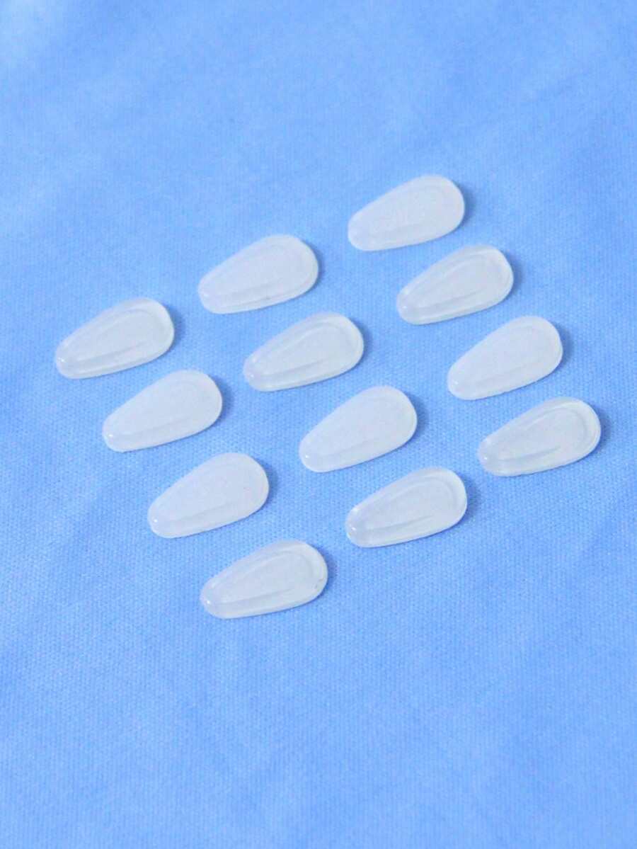 12入組女士極簡休閒鼻子墊適用於日常生活 - 白色 - 查看 1