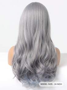 Peluca sintética ondulado multicolor 24 pulgadas largo con tupe para mujeres - Color Piano - Ver 2