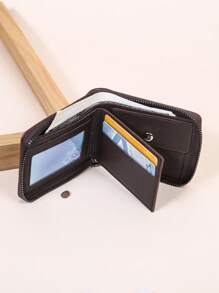 男士字母图案小钱包 多卡位卡片收纳盒 信用卡礼物 父亲爸爸礼物 超薄轻便 便携式现金 身份证 信用卡 双折拉链零钱包 短钱包 小钱包 小钱包 口袋钱包 生日礼物 情人节礼物 周年纪念 情侣 男士 大学生礼物 - 棕色 - 查看 4