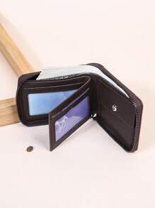 男士字母图案小钱包 多卡位卡片收纳盒 信用卡礼物 父亲爸爸礼物 超薄轻便 便携式现金 身份证 信用卡 双折拉链零钱包 短钱包 小钱包 小钱包 口袋钱包 生日礼物 情人节礼物 周年纪念 情侣 男士 大学生礼物 - 棕色 - 查看 7