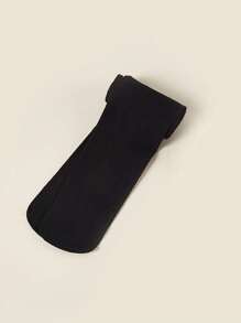 1pair Baby Girls Solid Color Nylon Tights For Summer - Black - View 4