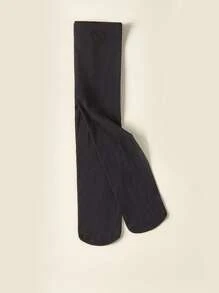 1pair Baby Girls Solid Color Nylon Tights For Summer - Black - View 5