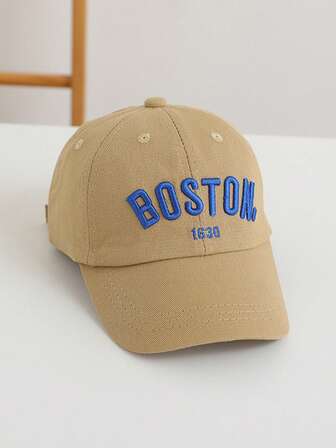 嬰兒字母圖案可調節棒球帽