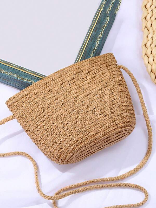 Mini Straw Crossbody Bag For Women Vacation SHEIN UK