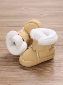 Baby Hook-and-loop Fastener Slouchy Boots For Winter - Apricot - View 4