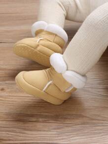 Baby Hook-and-loop Fastener Slouchy Boots For Winter - Apricot - View 6