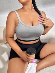 Yoga Sxy 大碼撞色撞色滾邊運動型胸罩