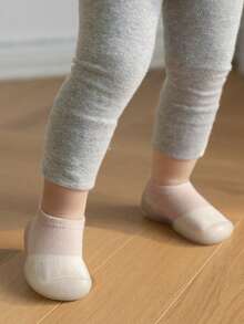 Dziecięce buty do chodzenia ze skarpetami Colorblock - Różowy - Zobacz 3