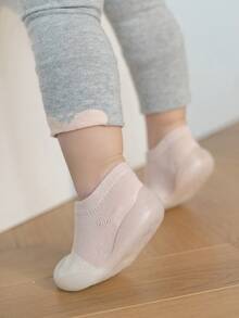 Dziecięce buty do chodzenia ze skarpetami Colorblock - Różowy - Zobacz 5