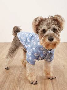 1pc Flower Print Pet Shirt For Cat And Dog For Spring - Multicolor - View 1