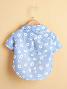 1pc Flower Print Pet Shirt For Cat And Dog For Spring - Multicolor - View 4