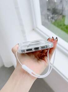 星星圖案防摔手機殼附帶繩子 - 無色 - 查看 3