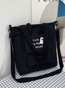 Monogram Women's Tote Bag - Black - View 1