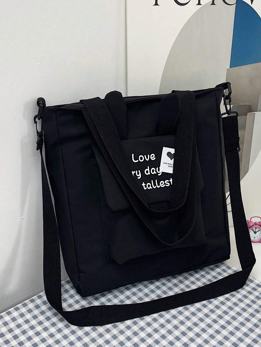 Monogram Women's Tote Bag - Black - View 1