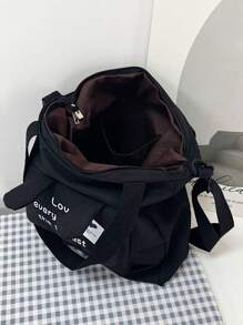 Monogram Women's Tote Bag - Black - View 4