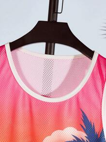 Manfinity RebelGame Men Tropical Print Tank Top - Multicolor - View 4