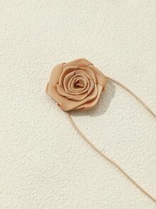 1pc Fashionable Flower Decor Choker For Women For Party - Champagne - View 3
