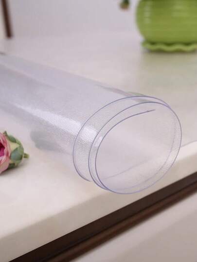 1 Stück weiches Glas Tischtuch, transparente PVC Tischdecke, wasserdicht und ölfest, Tischdecke für rechteckige Tische, 1,0 mm gefrostete Tischunterlage