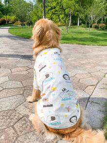 1pc Cartoon Graphic Pet Tee For Cat And Dog For Summer - Multicolor - View 2